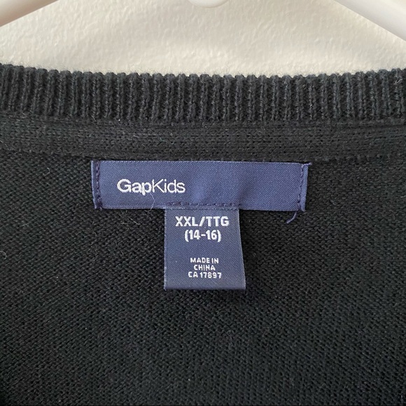 GAP BLACK RUFFLE SWEATER CARDIGAN - Picture 6 of 8